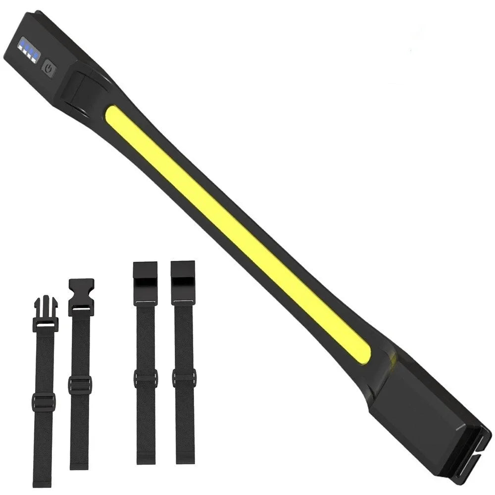 USB Rechargeable LED COB Torch Magnet Strong Work Light Technology Zpaxo Black