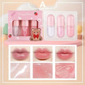 3-Piece Set of Lip Gloss, Moisturizing, Long-Lasting Mirror Gloss with Soft Matte Embellishment, Non-Stick Cup, Plant Ingredient Zpaxo A Dr58