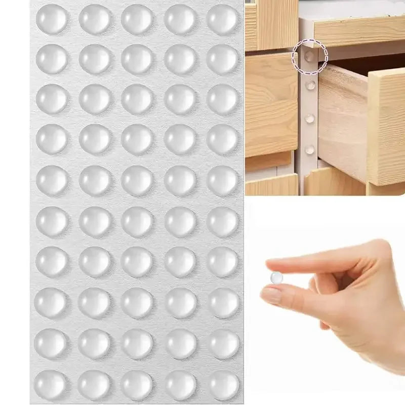 100Pcs Self Adhesive Door Stopper Rubber Damper Buffer Cabinet Bumpers Silicone Furniture Pads Cushion Protective Pads Zpaxo 8x2.5mm-100pcs