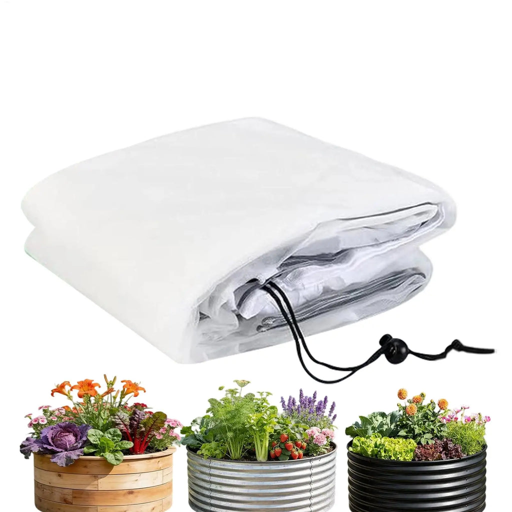 Raised Bed Net Breathable Reusable Drawstring Garden Netting Fine