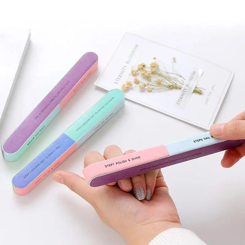 6-Sided EVA Nail File & Buffer – 7-Step Manicure Polishing Tool Nail File Buffer Zpaxo
