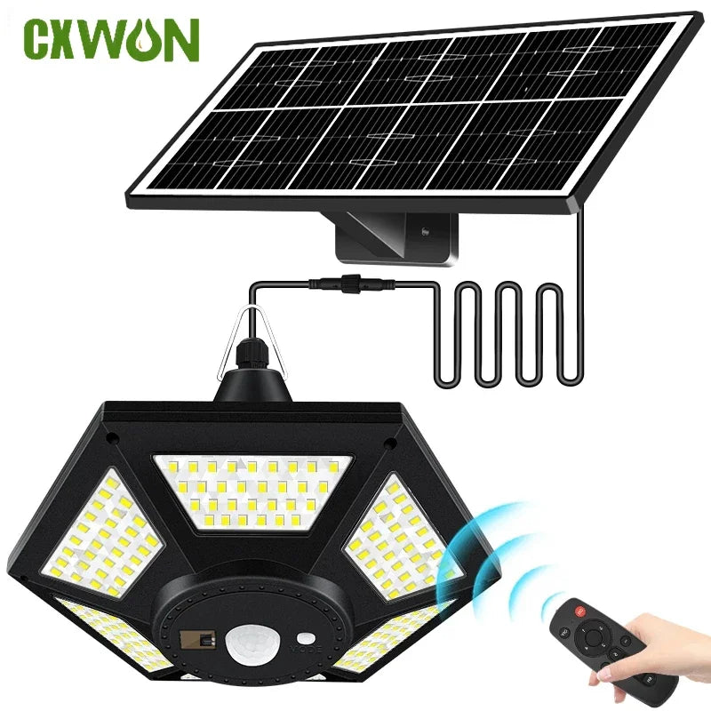 Solar Powered Shed Pendant Lamp Outdoor 5 Mode Lighting Daytime Zpaxo Single-White White China Mainland