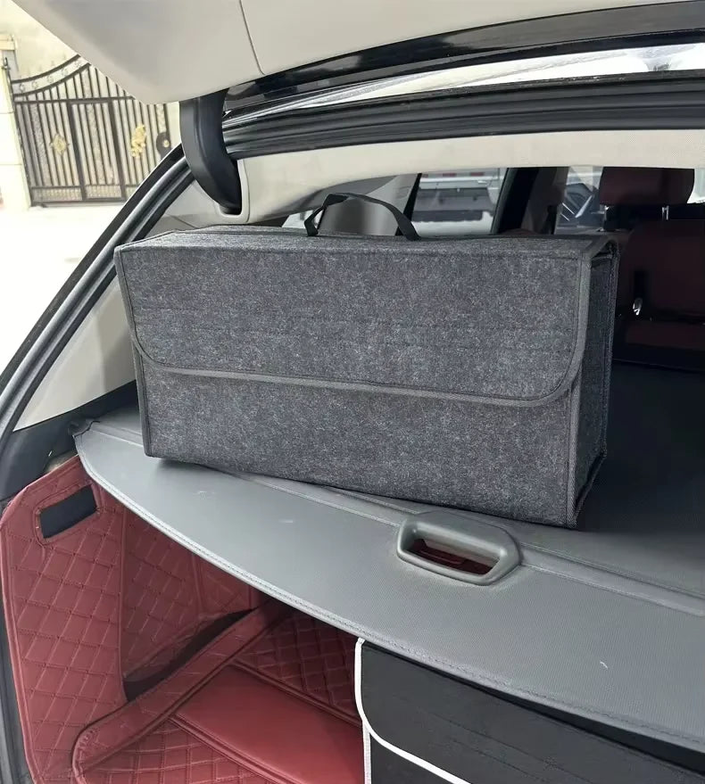 Car Trunk Soft Organizer Felt Storage Box Accessories Large Anti Slip