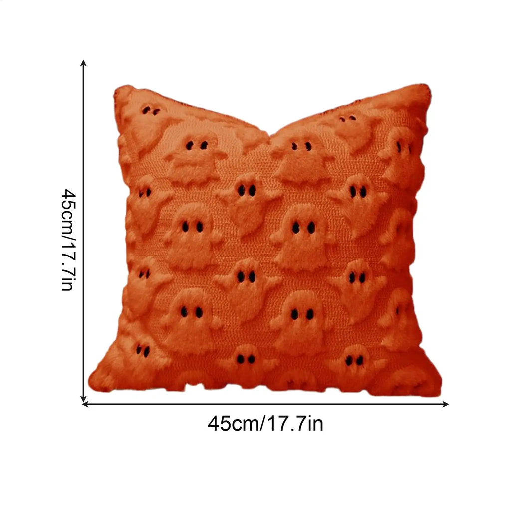 Halloween Pillow Covers 45x45cm Ghost Plush Pillowcase Soft Decor
