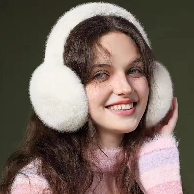 Soft Faux Fur Earmuffs – Unisex Foldable Winter Ear Warmers