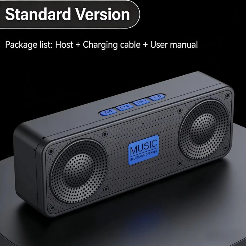 2026 NEW Portable Bluetooth Speaker Wireless High Fidelity Surround Sound Box TF Card FM Radio Outdoor Camping Party Loudspeaker Zpaxo