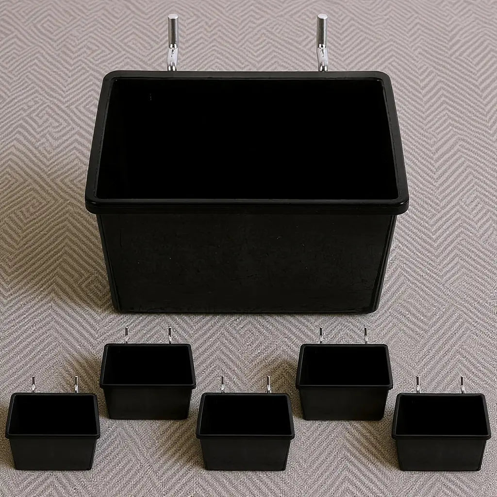 6Sets Pegboard Bins Plastic Organizer Heavy-duty Storage Baskets