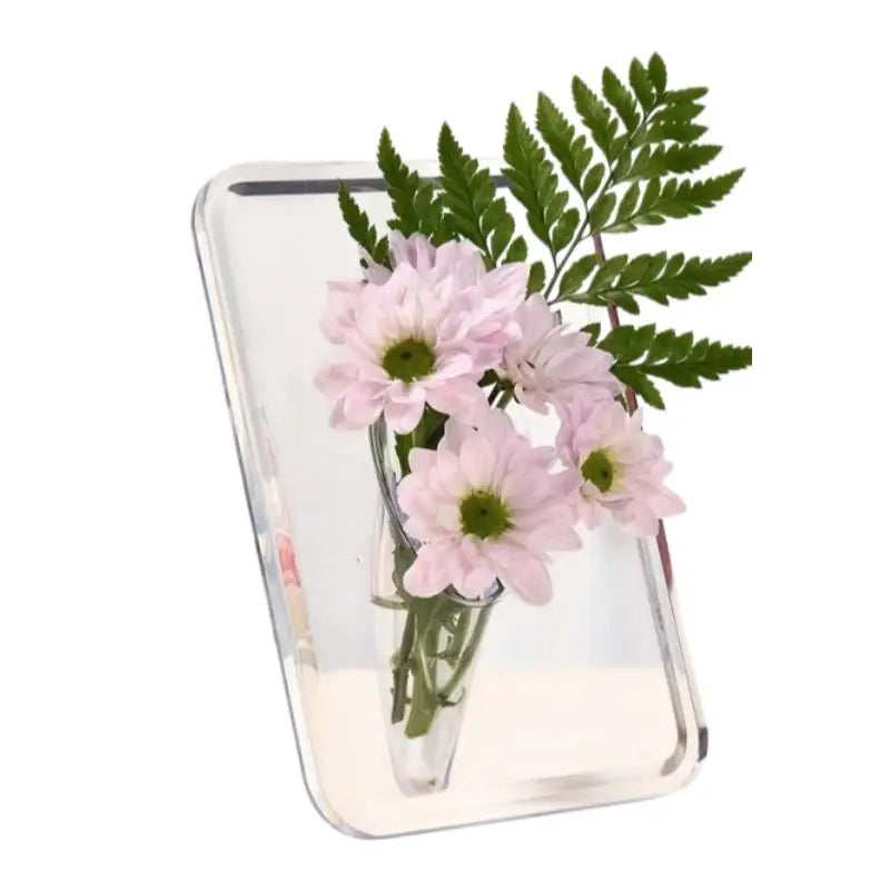 1pcs Elegant Acrylic Vase with Flowers – Modern Clear Frame for Bedroom, Living Room & Home Decor Zpaxo