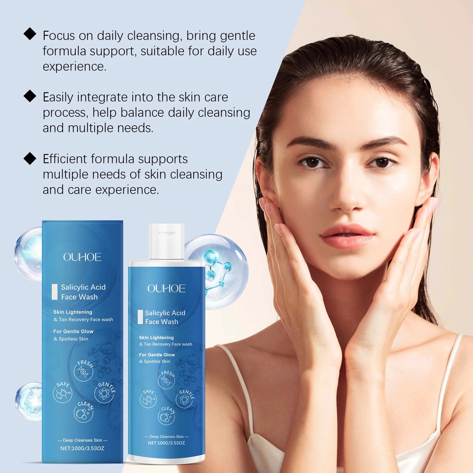 Salicylic Acid Facial Cleanser – Acne & Pore Control Face Wash Facial Cleanser Zpaxo