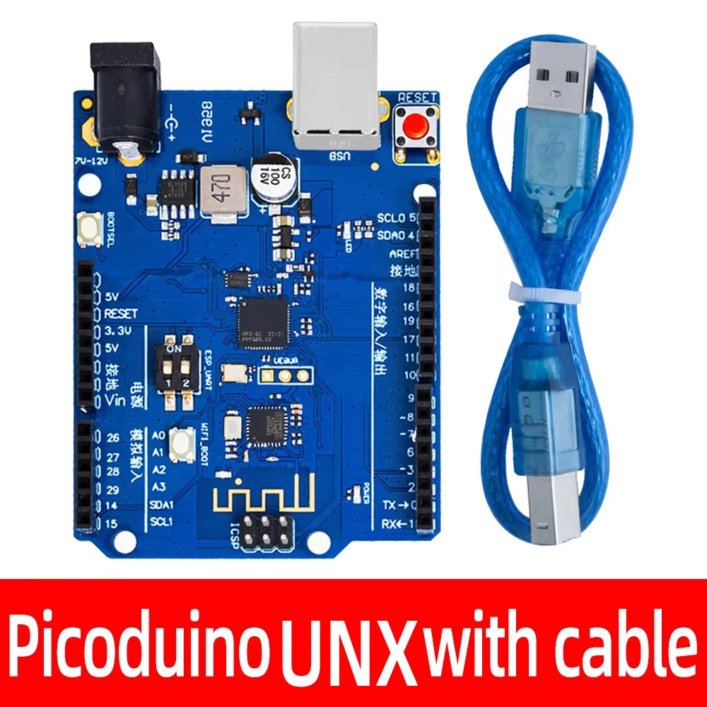RP2040 Picoduino UN-O Development Board Raspberry Pi PICO W WIFI Dual Zpaxo with cable