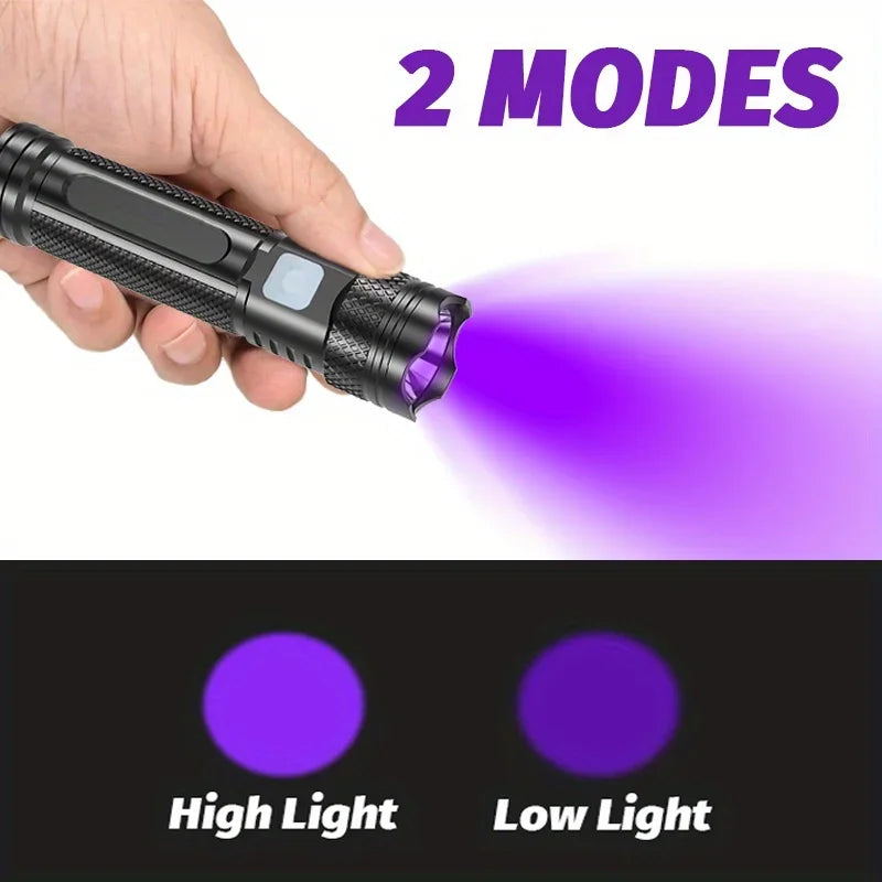 POCKETMAN 365nm UV Black Light Flashlight – Rechargeable Mini LED