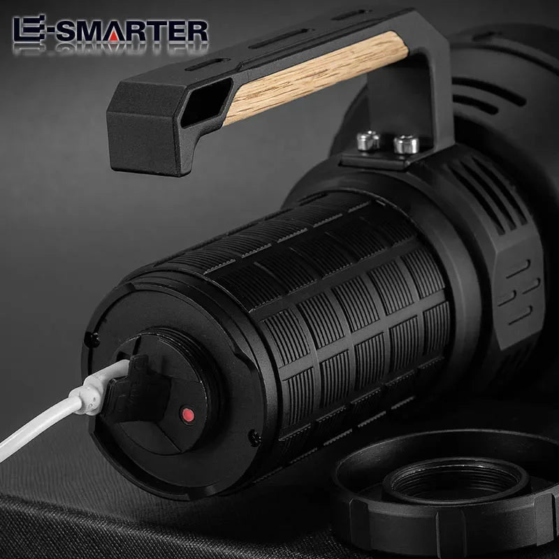 ESMARTER 50W LED Searchlight – 25000lm, 1000M+ Beam Flashlight
