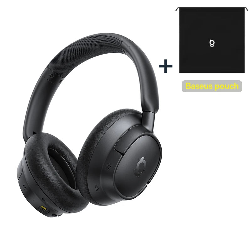 Baseus EH10 NC ANC Wireless Headphones 45dB Adaptive Hybrid Noise Zpaxo Black add pouch China Mainland