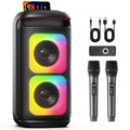 T37 Large Bluetooth Speaker Karaoke Machine Two Microphones Usb Tf