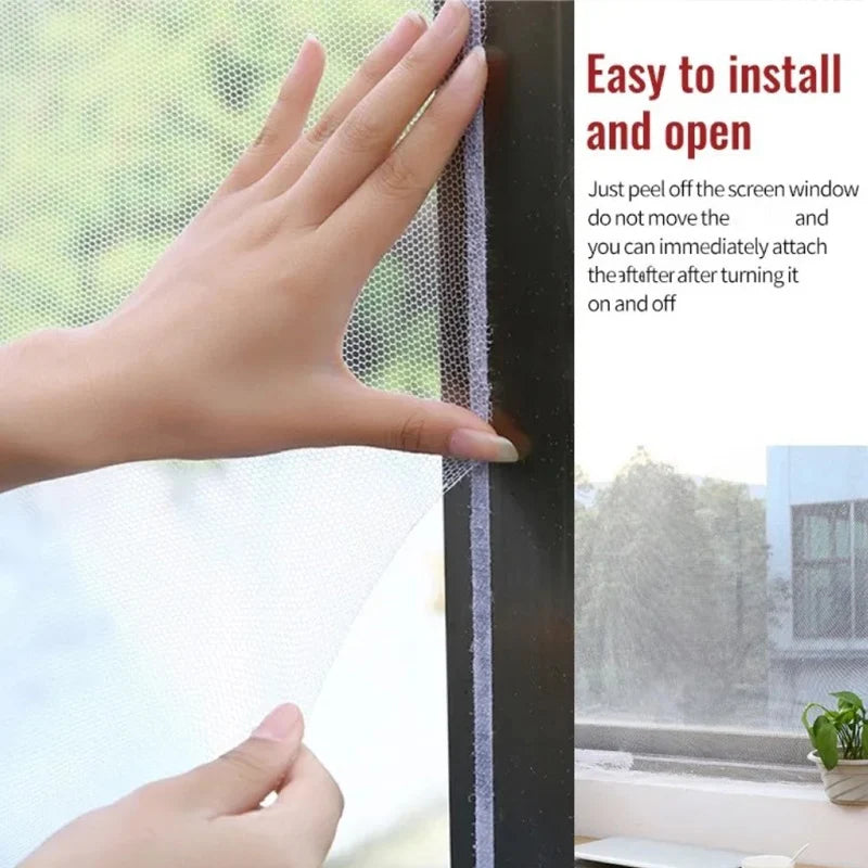 Self-adhesive Thick Anti-mosquito Window Screen Velcro Design