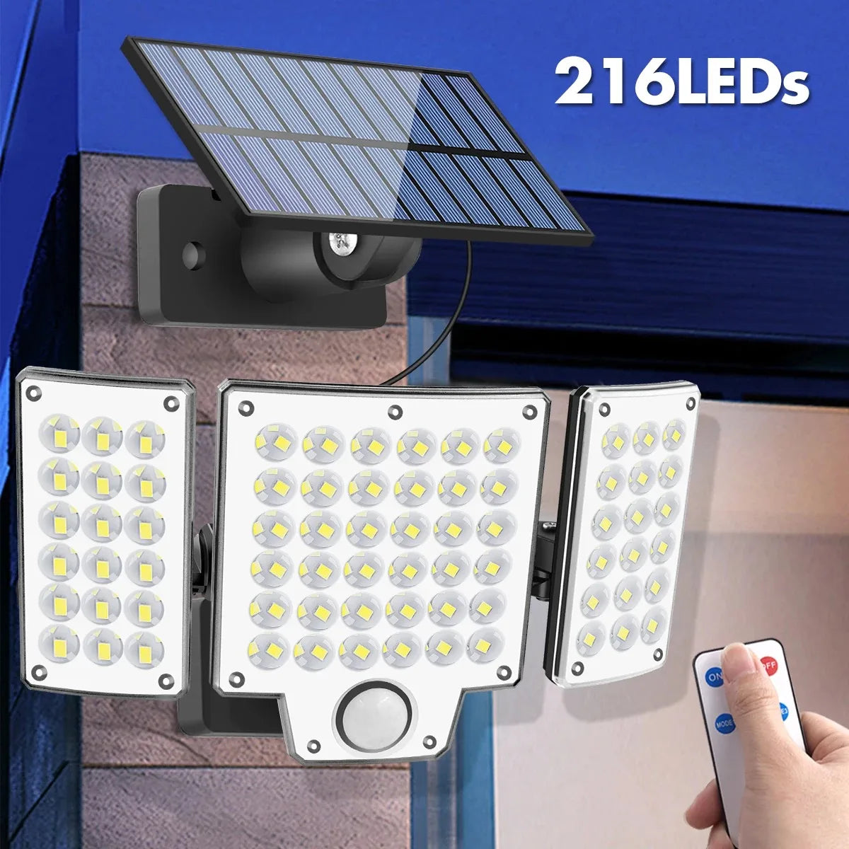 Solar LED Lights Outdoor Motion Sensor Bright Powered Security Remote Zpaxo