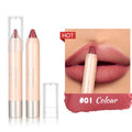 8-Colors Lipstick Pencil Waterproof Sexy Red Matte Contour Tint Lipstick Lasting Non-stick Cup Lipliner Pen Lips Makeup Cosmetic Zpaxo 01