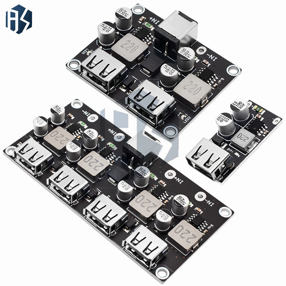 USB QC3.0 QC2.0 DC-DC Buck Converter Charging Step Down Module 6-32V 9V 12V 24V to Fast Quick Charger Circuit Board 3V 5V 12V Zpaxo