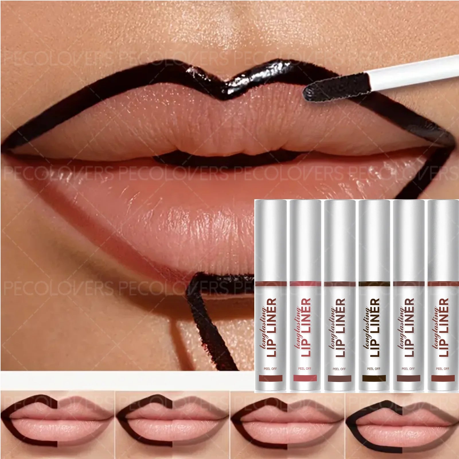 1PC Matte Lip Liner - Peel-Off Design, Waterproof & Long-Wearing, Easy to Use, Hydrating, Suitable for Light Beige Skin Types Zpaxo
