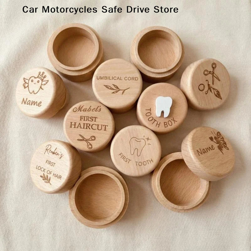 CM1Pcs Unfinished Wood Keepsake Baby Teeth Hair Memories Wooden Tooth