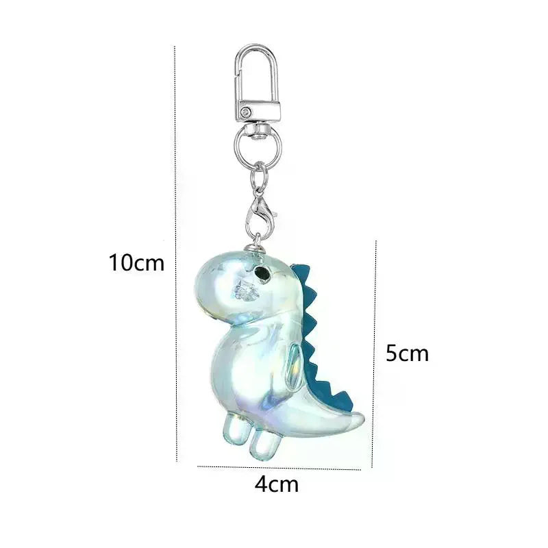 Cute Acrylic Dinosaur Keychain Paired Sturdy Buckle Daily Casual Zpaxo