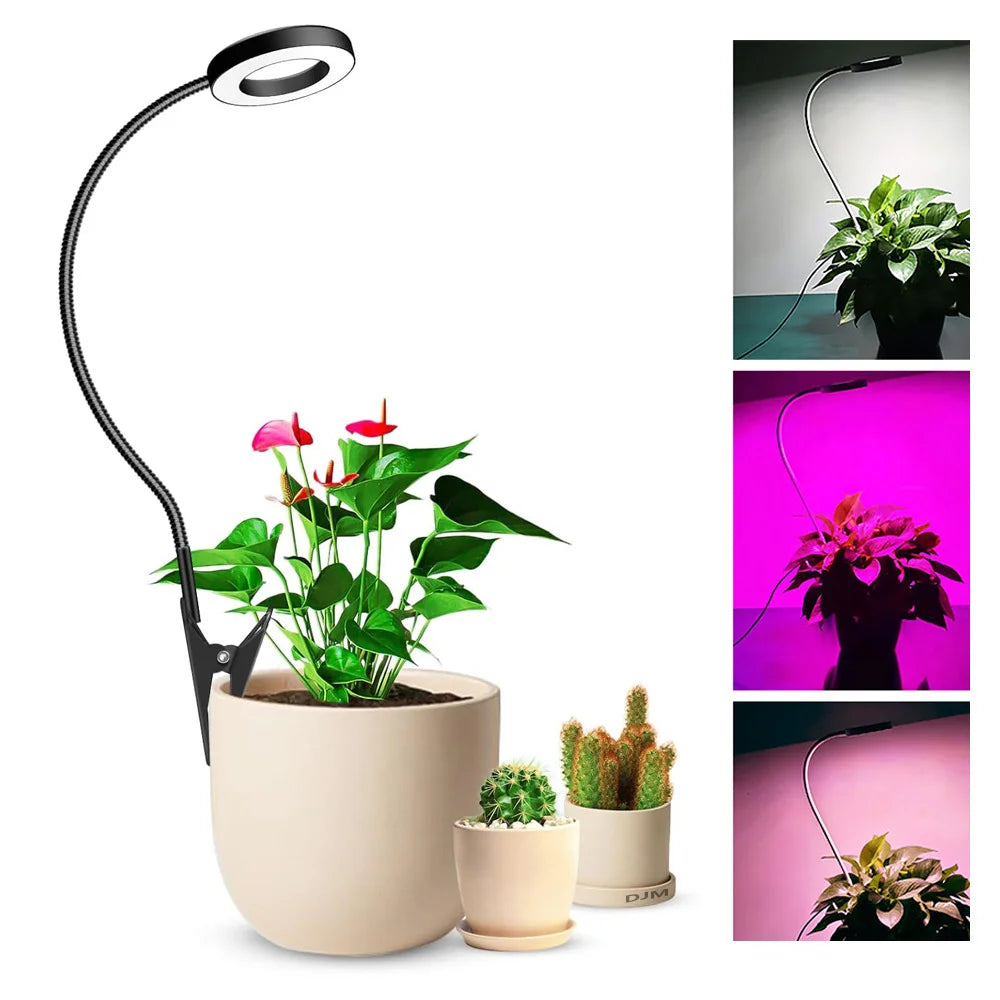 Full Spectrum LED Grow Light – Dimmable Clip Lamp for Indoor Plants