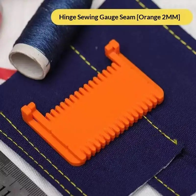 Sewing Placement Guide Template for Consistent Lines Precision Spacing Tool for Fabric Crafts Zpaxo Orange
