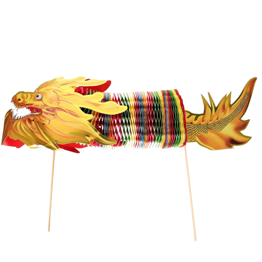 Red Dragon Paper Craft Chinese Year Decorations Festival Party Photo
