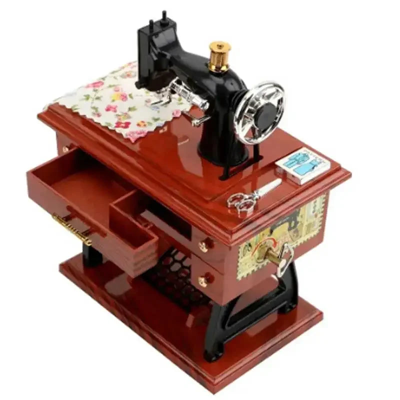 Vintage Sewing Machine Music Box Bedroom Living Room Decorations Zpaxo G2013A