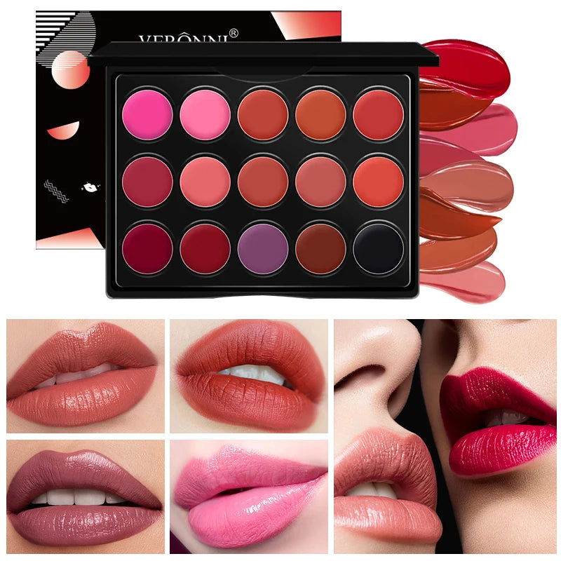 Lip Gloss Velvet Lipstick Palette Waterproof Long Lasting Matte Zpaxo