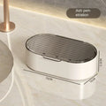 Double Layer Soap Dish with Lid & Drain | Bathroom Soap Box Soap Dish Zpaxo transparent gray