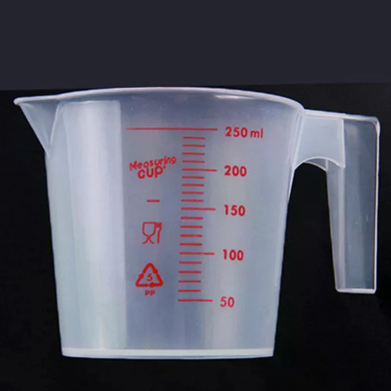 Home Kitchen Tools Plastic Clear Measuring Cup Handle Liquid Pour Zpaxo