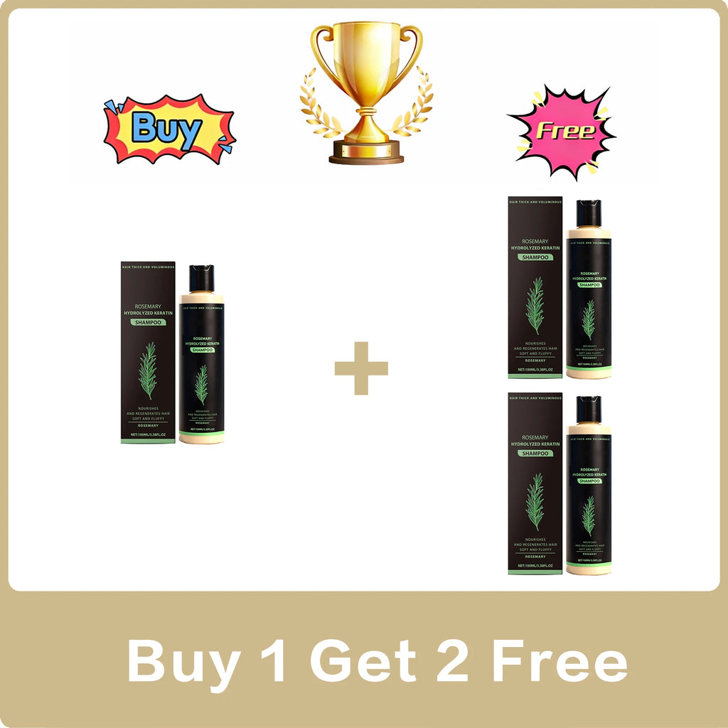 Rosemary Oil Shampoo Hair Growth Prevent Hair Loss Volumizing Hydrolyzed Keratin Nourishing Moisturizing Deep Clean Scalp Care Zpaxo Buy 1 Get 2 Free