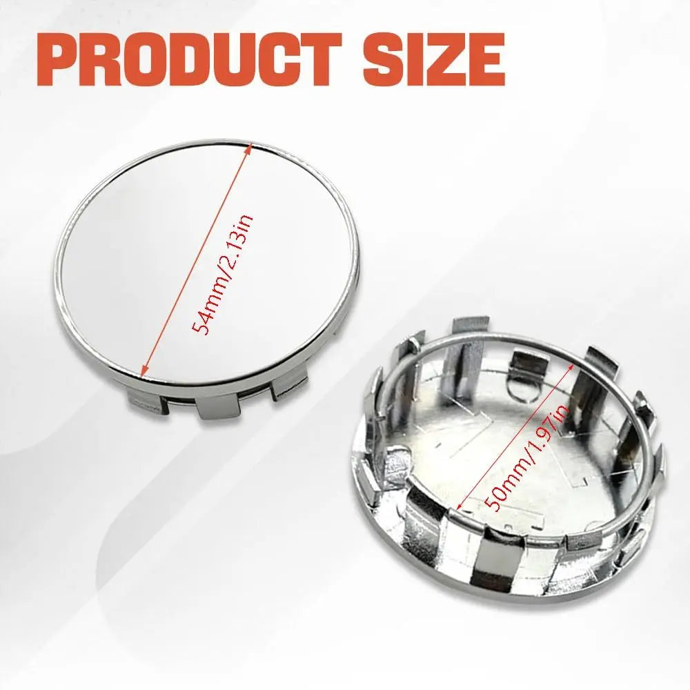 4Pcs Universal Wheel Center Caps Dust-proof Outer 54MM Rim Hub Caps Inner 50MM ABS Wheel Badge Covers Auto Accessories Zpaxo