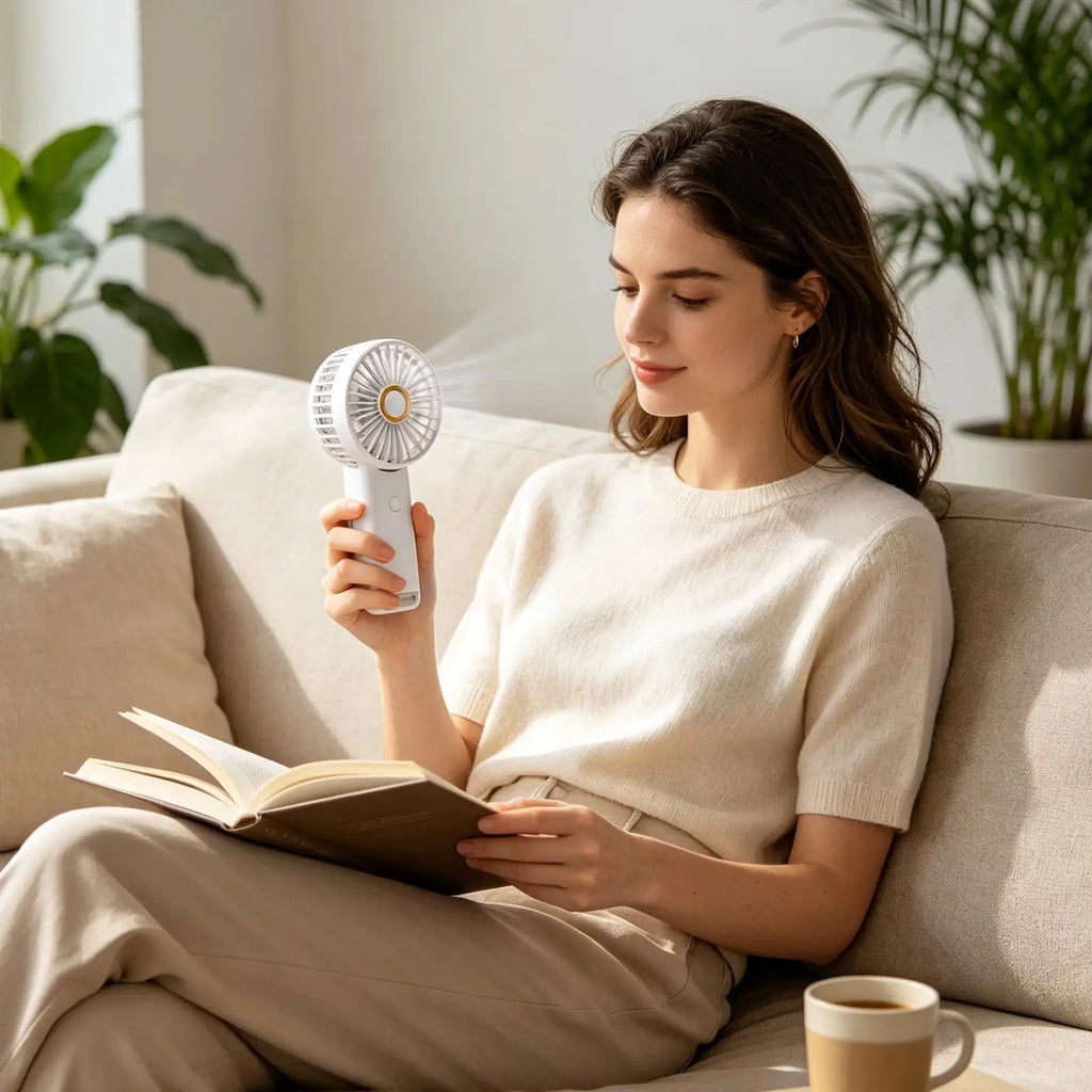 Handheld Foldable Fan Portable Rechargeable Personal Cooling 3 Speed