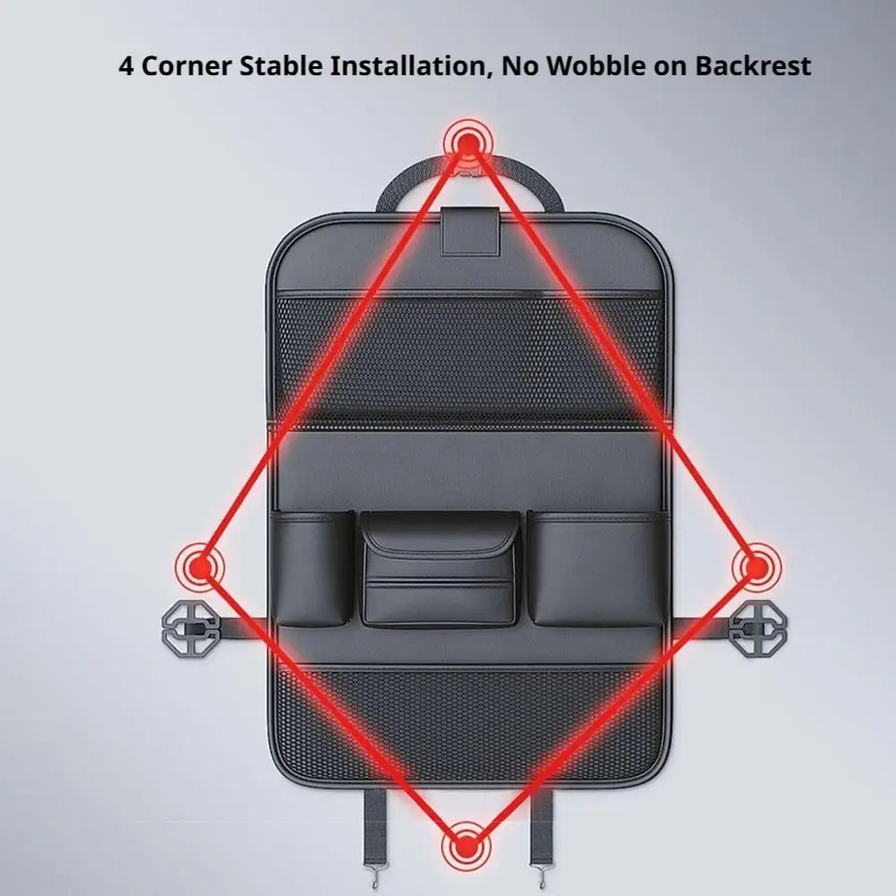 1PC Foldable Car Seat Back Organizer Multi-Pocket Storage Bag with Tray Tablet Holder Tissue Box Waterproof Car Accessories Zpaxo