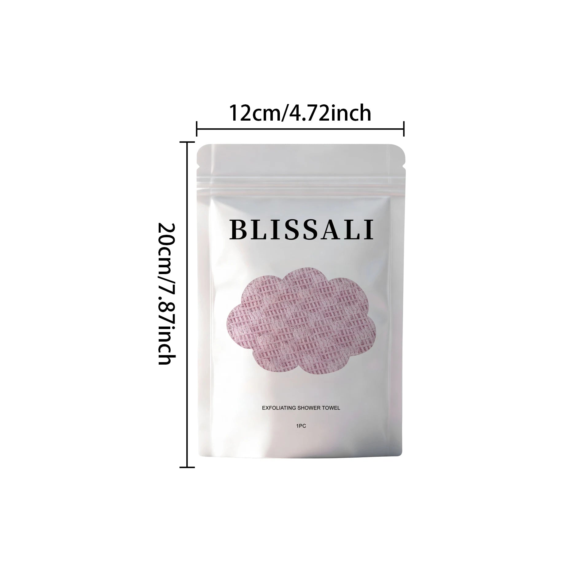 Exfoliating Back Scrubbing Towel | Carbon Fiber Bath Cloth Exfoliating Bath Towel Zpaxo TypeB Pink Color