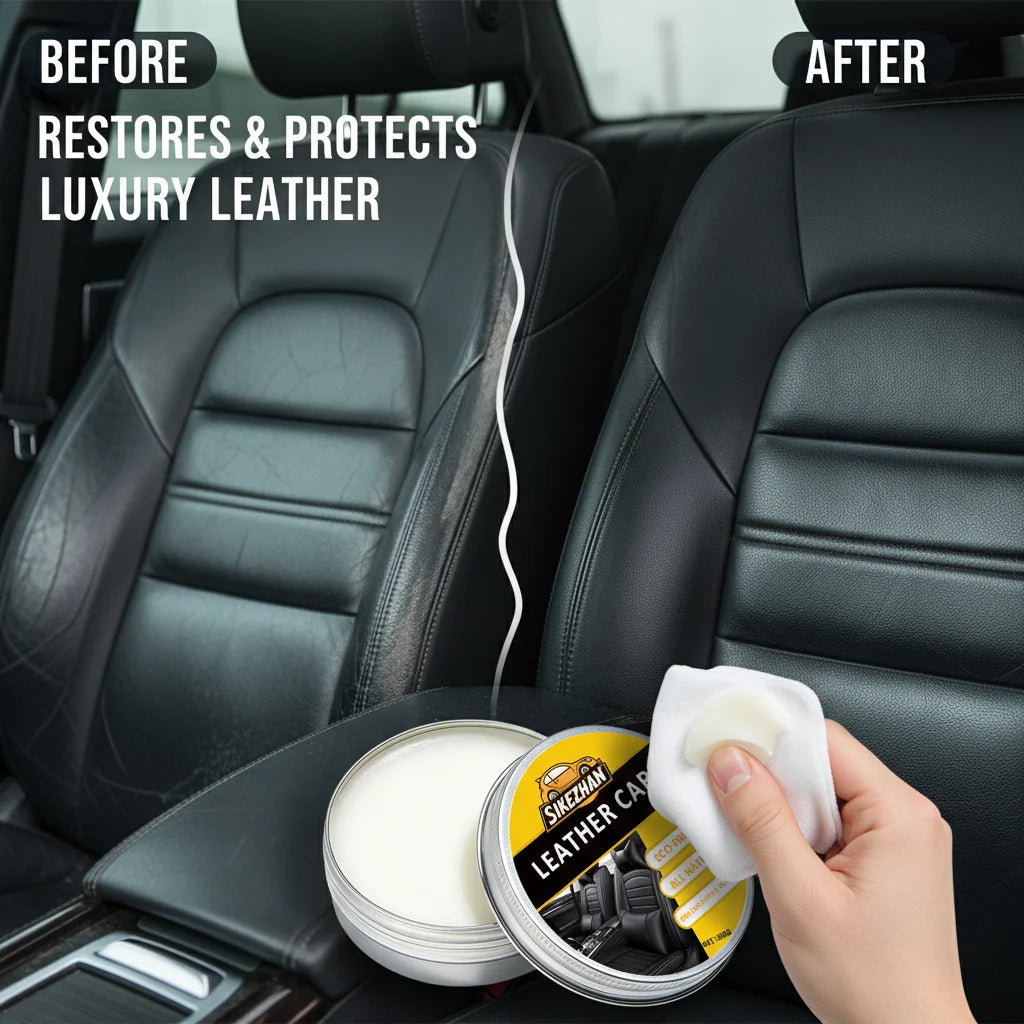 Auto Car Interior Cleaner Cream Natural Odorless Leather Conditioner Balm Universal for All Colors Protect Nourish Car Seats Zpaxo