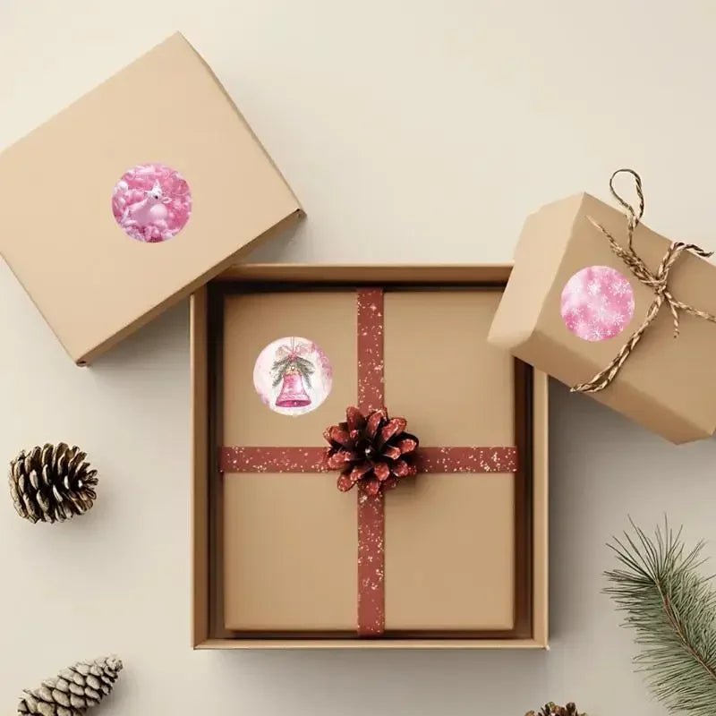 500pcs Merry Christmas Gift Stickers Santa Round Seal Labels Sticker For Gift Baking Package Envelope Stationery Decor Zpaxo
