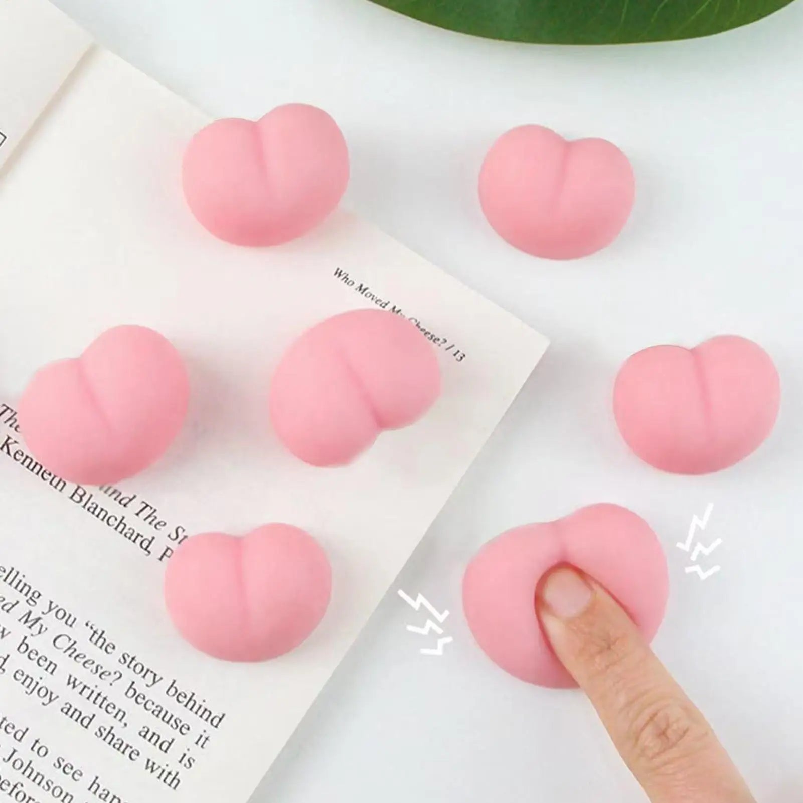 Mini Stress Toys 50 Pieces Peach Butt Stress Reliever Pinching Sensory Toy For Kids Adults Home School Students Classroom Office Zpaxo