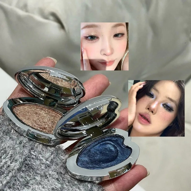 Metallic Glitter Eyeshadow Charm Dream Girl Eye Shadow Plate Blue