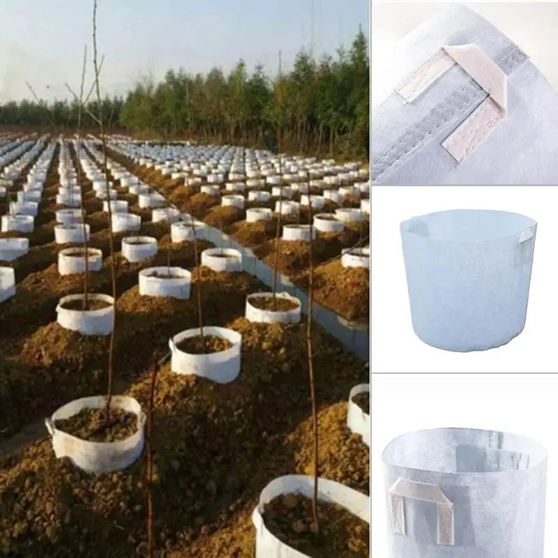 5Size Round Fabric Pots Grow Bags Plant Pouch Root Container Cultivation Pot Planting Grow Bag jardineria семена овощей Zpaxo