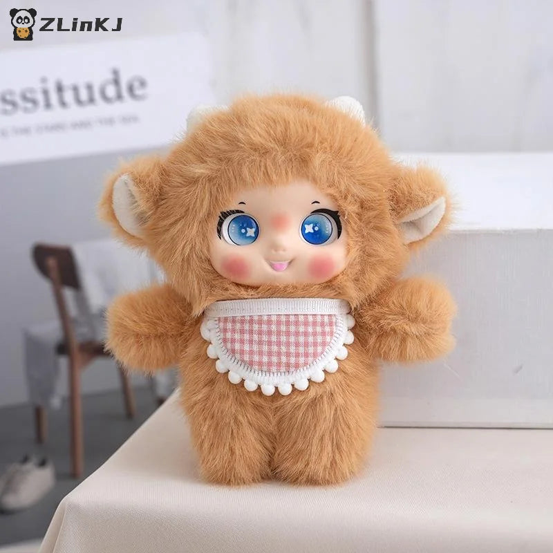 ▶Cute Animal Rabbit Bear Sheep Plush Doll Toy Pendant Keychain Ornaments Backpack Hangings Decoration Car Keyring For Women Gift Zpaxo