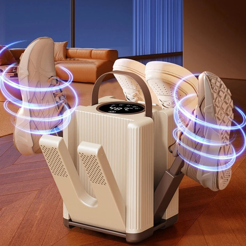 Six-Arm Foldable Shoe Dryer Electric Shoe and Boot Dryer Timing Control Household Shoe Warmer Portable Heater For Socks Boots Zpaxo