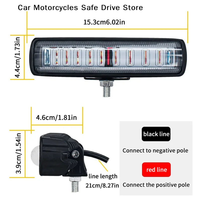 12V-80V LED Forklift Warning Light Red Blue Line Safety Zone Working