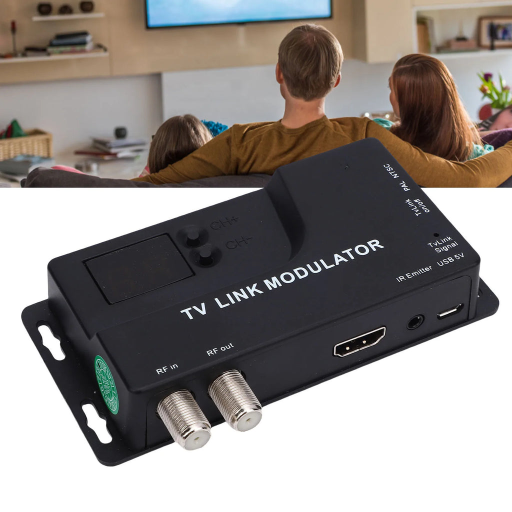 RF Modulator 471 25Mhz 885 1080P HD Coaxial Converter Support NTSC