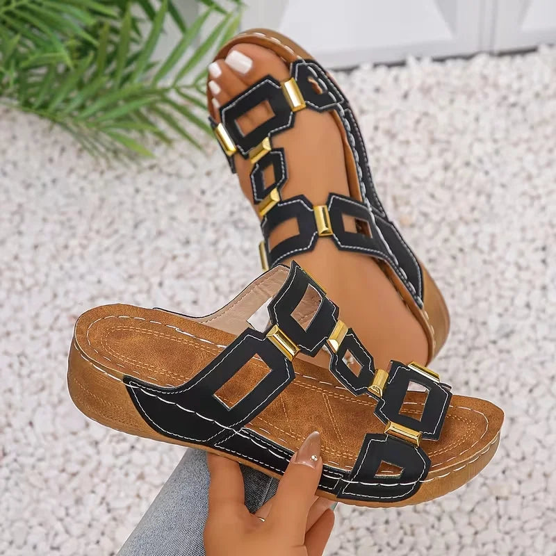 Women Sandals Roman Open Toe Beach Slippers Summer Wedges Comfortable
