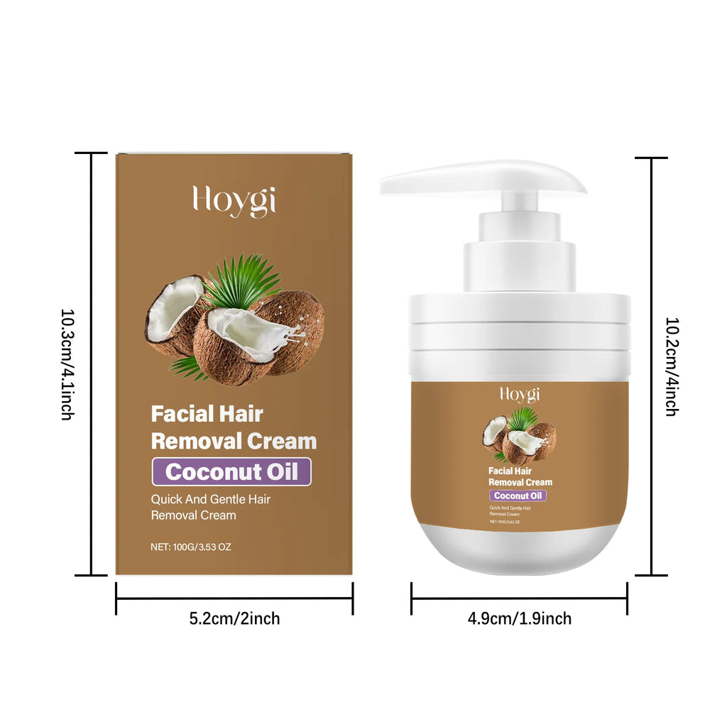 Hoygi Coconut Facial Hair Removal Cream – Painless & Gentle Hair Removal Cream Zpaxo