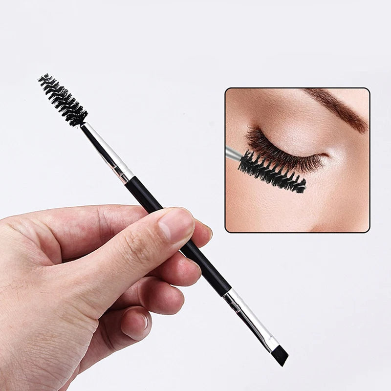1/10pcs Soft Makeup Brushes Double Head Spiral Eyelash Eyebrow Brush Outline Blade Eyeliner Brush Multi-functional Makeup Tools Zpaxo