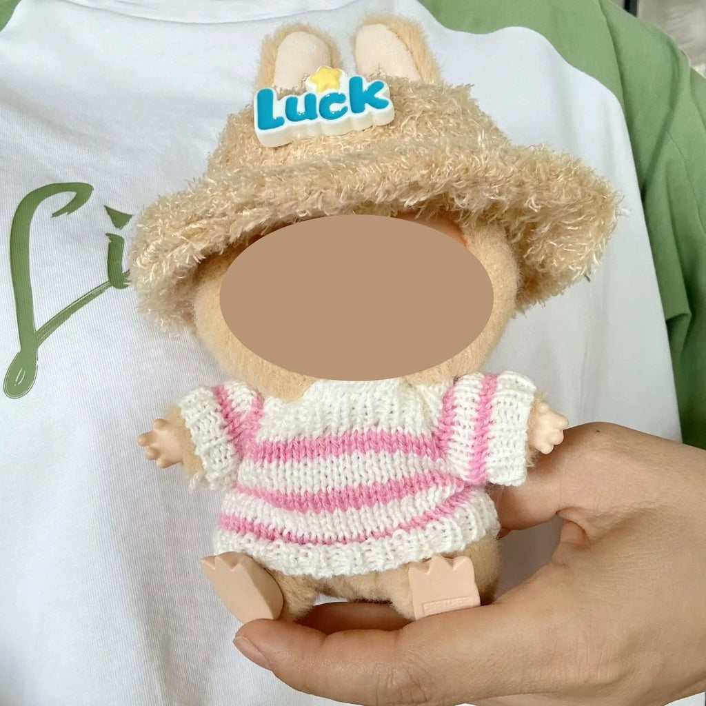 17cm Labubu & K-Pop Idol Mini Plush Doll Clothes Outfit Set Plush Doll Clothes Zpaxo